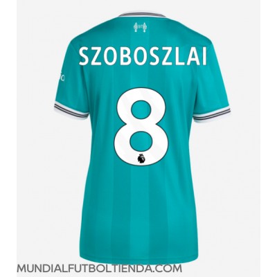 Camiseta Liverpool Dominik Szoboszlai #8 Tercera Equipación Replica 2025-26 para mujer mangas cortas Camiseta Liverpool Dominik Szoboszlai #8 Tercera Equipación Replica 2025-26 para mujer mangas cortas